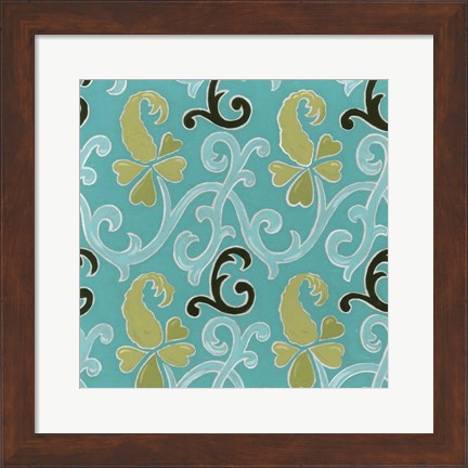 Framed Cottage Patterns IV Print