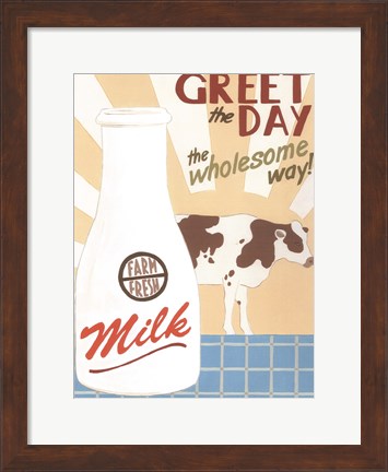 Framed Farm-Fresh Milk Print
