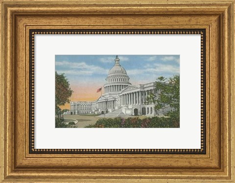 Framed Capitol Building, Washington, D.C. Print