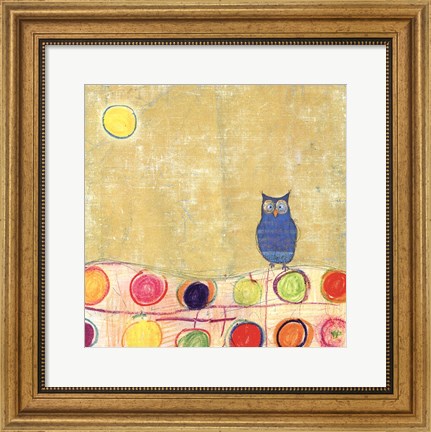 Framed Feathers, Dots &amp; Stripes III Print