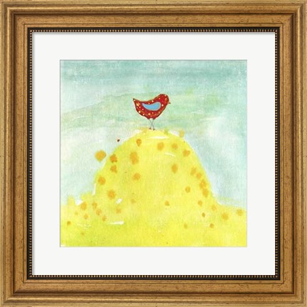 Framed Feathers, Dots &amp; Stripes XII Print