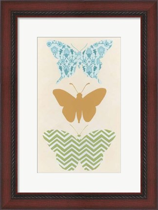 Framed Butterfly Patterns IV Print