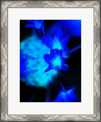 Framed Moon Blue I Print