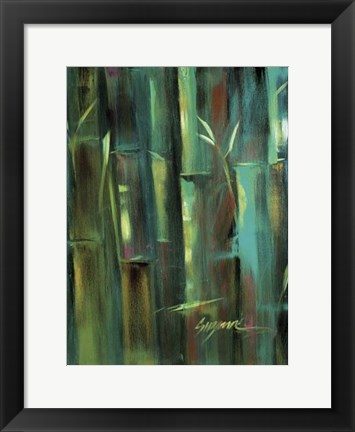 Framed Turquoise Bamboo II Print