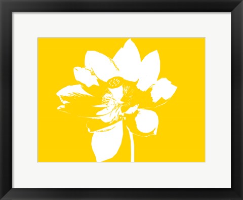Framed Lilly on Yellow Print