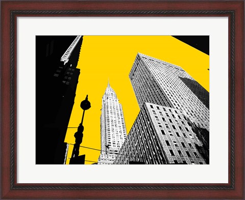 Framed New York on Yellow Print