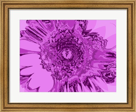 Framed Pink Abstract Flower Print