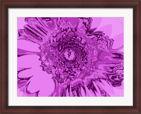 Framed Pink Abstract Flower Print