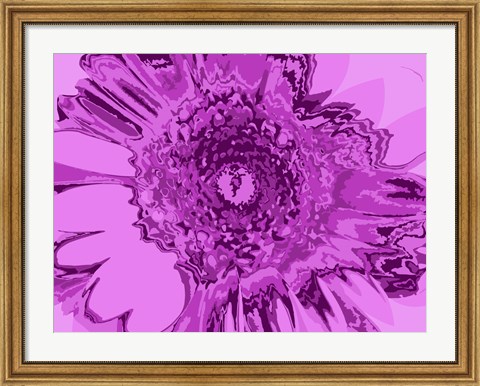 Framed Pink Abstract Flower Print