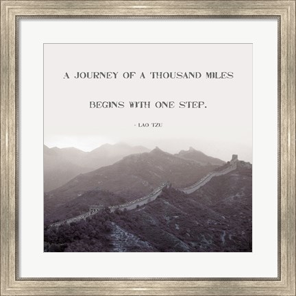 Framed Journey Of A Thousand Miles Print