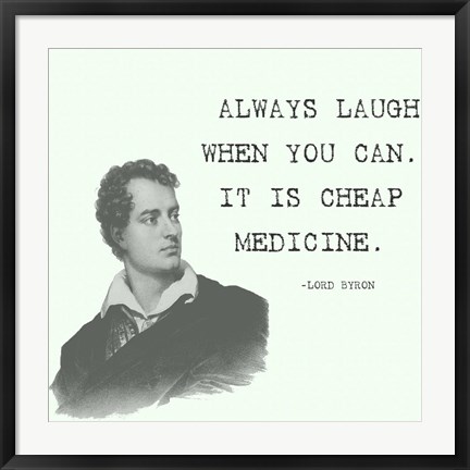 Framed Laugh When You Can Quote Print