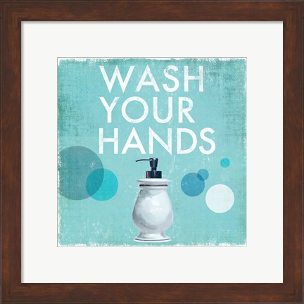 Framed Wash your Hands Print
