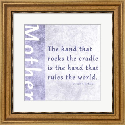 Framed Hand that Rocks the Cradle Print