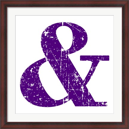 Framed Purple Ampersand Print