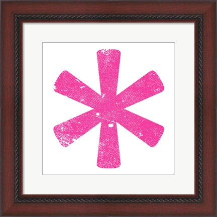 Framed Pink Asterisk Print