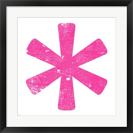 Framed Pink Asterisk Print