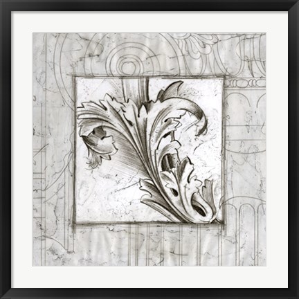 Framed Acanthus Detail III Print