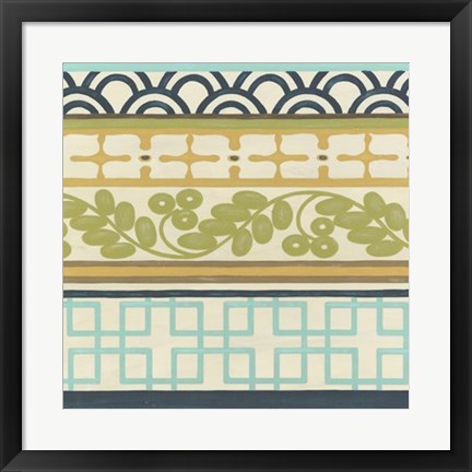 Framed Non-Embellished Geometric Frieze II Print