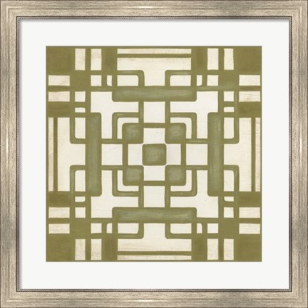 Framed Non-Embellished Deco Tile III Print