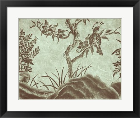 Framed Peaceful Garden V Print