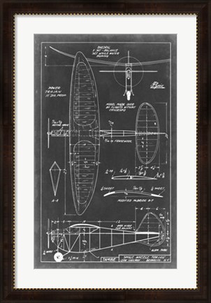 Framed Aeronautic Blueprint I Print