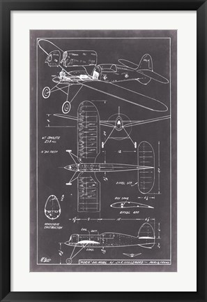 Framed Aeronautic Blueprint II Print