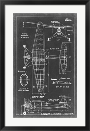 Framed Aeronautic Blueprint IV Print