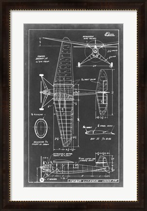 Framed Aeronautic Blueprint IV Print