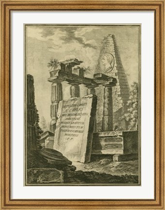 Framed Grecian Tablet II Print