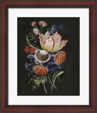 Framed Dramatic Bouquet II Print