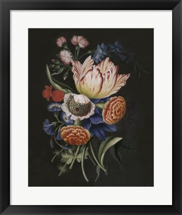 Framed Dramatic Bouquet II Print