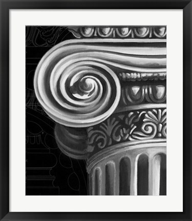 Framed Ionic Capital Detail II Print