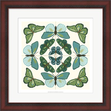 Framed Butterfly Tile II Print