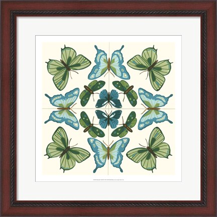 Framed Butterfly Tile III Print