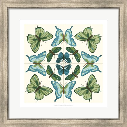 Framed Butterfly Tile III Print
