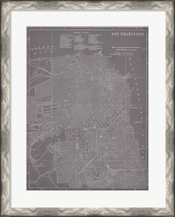 Framed City Map of San Francisco Print