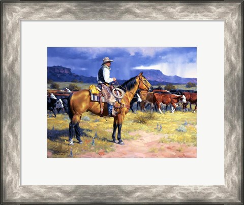 Framed Great American Cowboy Print