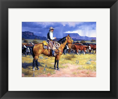 Framed Great American Cowboy Print