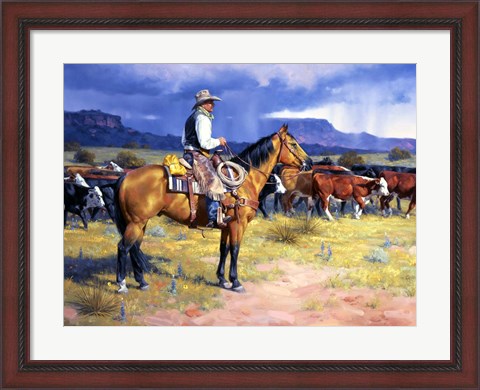 Framed Great American Cowboy Print