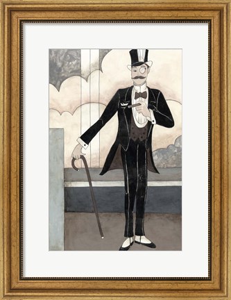 Framed Art Deco Gentleman Print