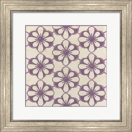 Framed Floral Trellis VI Print