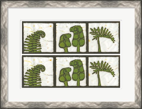 Framed 2-Up Verde Botanical I Print