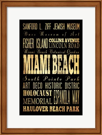 Framed Miami Beach Florida I Print