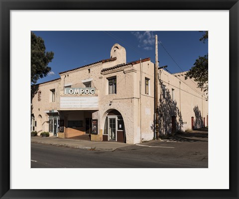 Framed Old Movie Theater in Lompoc, California Print