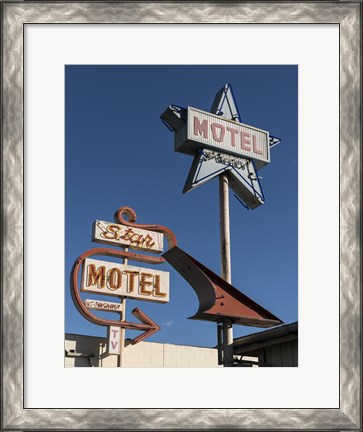 Framed Star Motel in Lompoc, California Print