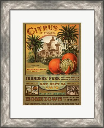 Framed 2011 Anaheim Citrus Celebration Print