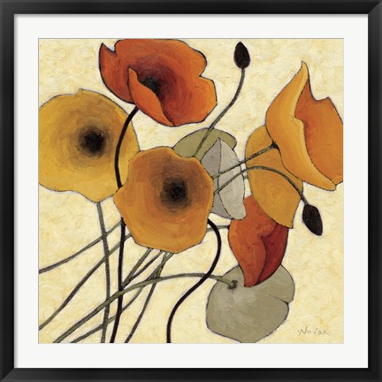 Framed Pumpkin Poppies II Print