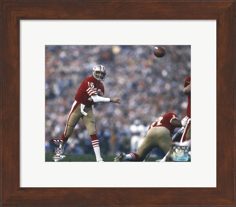 Framed Joe Montana Super Bowl XIX 1985 Action Print