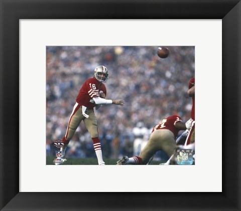Framed Joe Montana Super Bowl XIX 1985 Action Print
