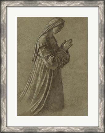 Framed Study of the Virgin Print